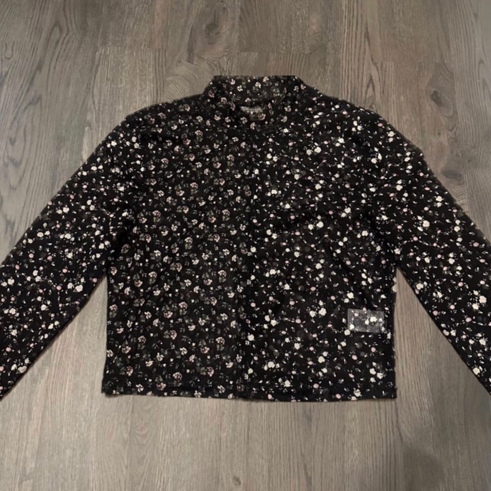 Aeropostale Black Mesh Crop Top